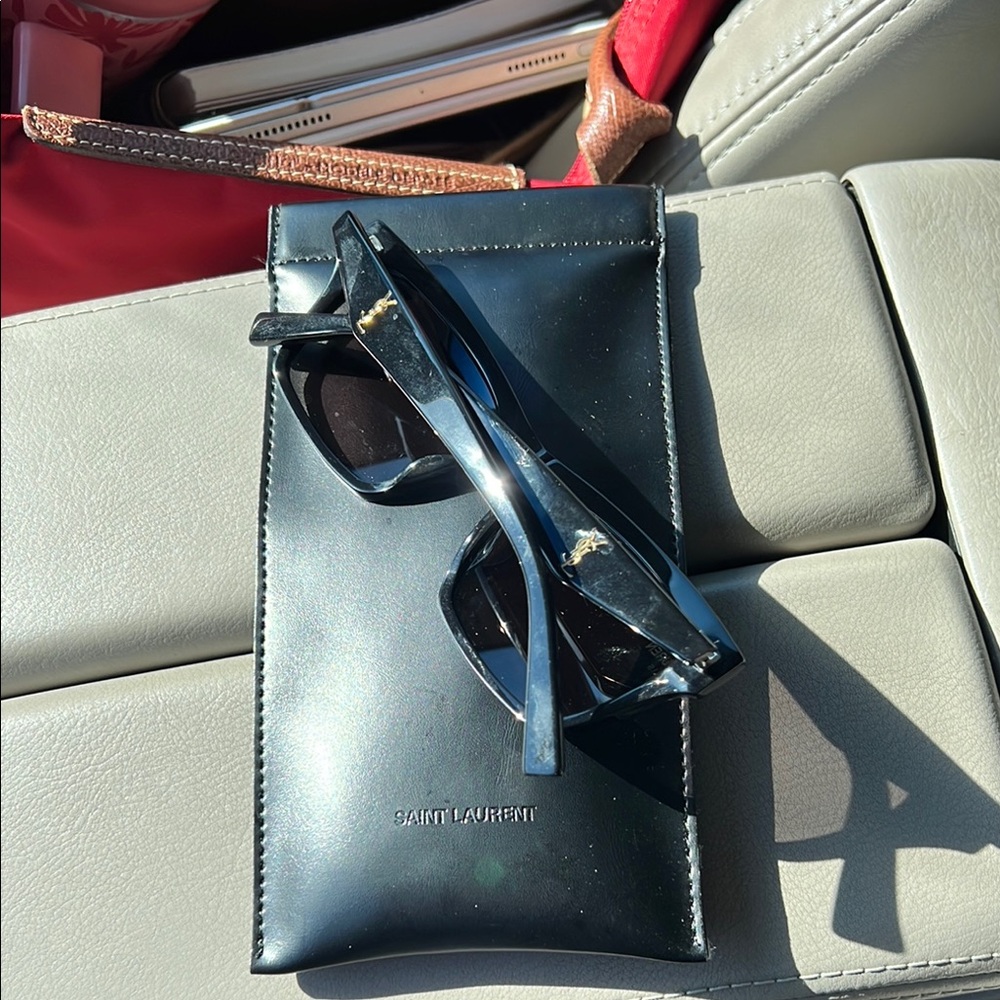 Saint Laurent Black Sunglasses with Case